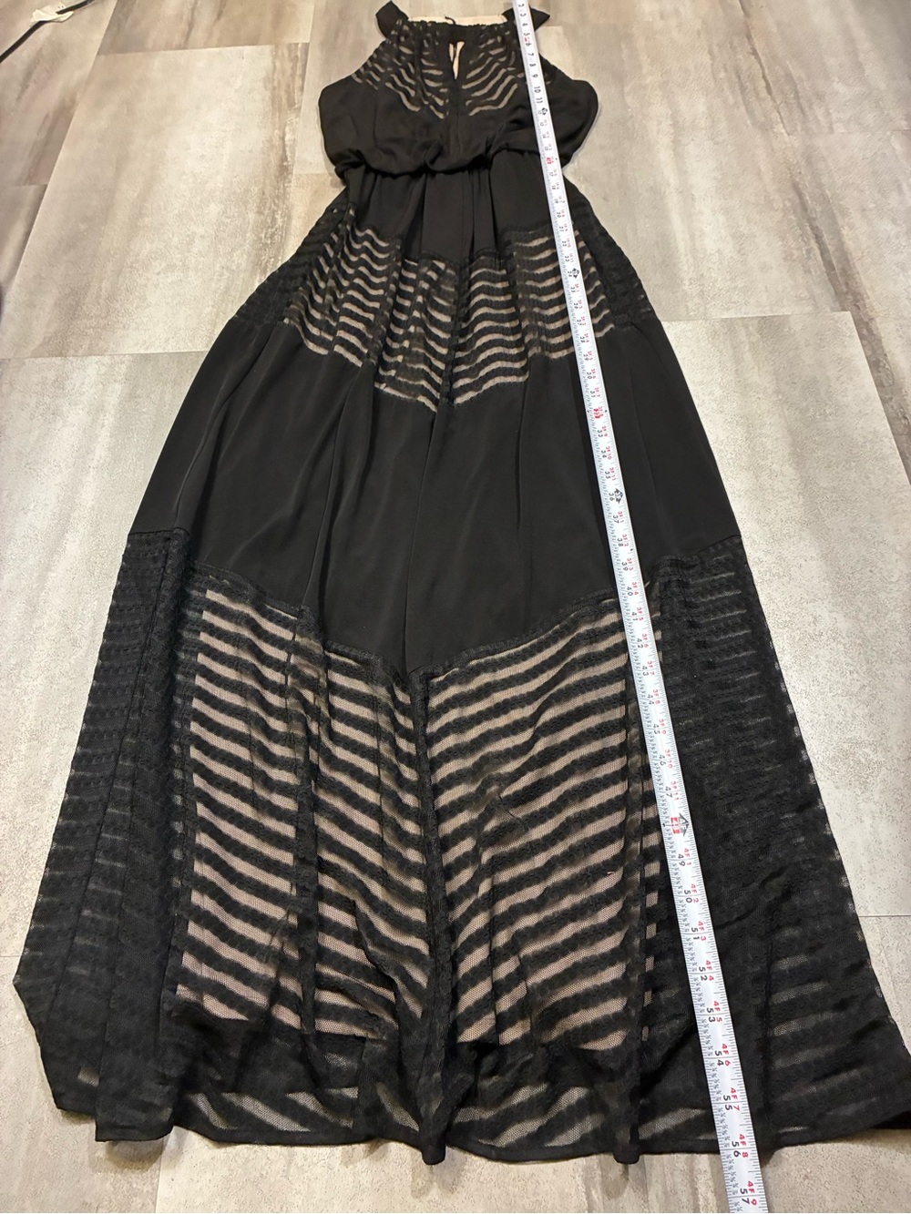 London Times black and tan maxi dress - Picture 3 of 8